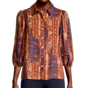 Nanette Lepore Animal Print Blouse